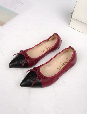 CHANEL Shallow mouth flat shoes Women--052